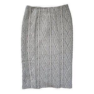 TIBI NWT Brown Pencil Skirt Textured Beige Straight 0